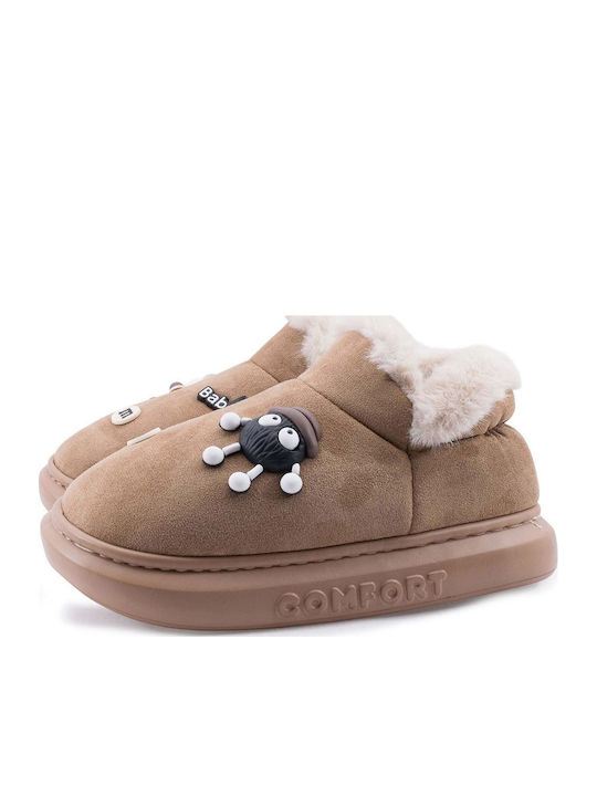Adam's Shoes Closed-Toe Slippers Brown