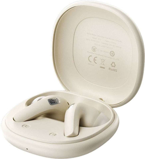 Acefast W3 In-Ear Bluetooth-Freisprecheinrichtung Kopfhörer mit Schweißresistenz und Ladeetui Beige