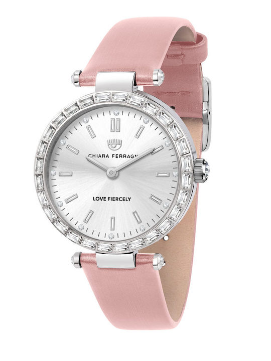 Chiara Ferragni Women's Watch with Pink Leather Strap