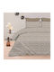 Astron Italy Bettbezug-Set Baumwolle Übergröße mit 2 Kissenbezügen 230x250 Emelia Beige