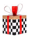 Fylliana Christmas Metal Decorative Gift Box Fylliana Fl038 Gold-Black-White-Red 20x20x26cm
