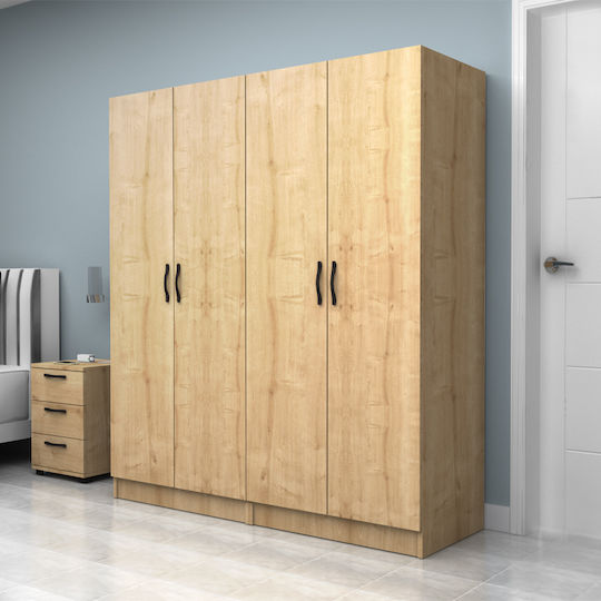 Vier Türen Vivian 160x51.8x181cm Natural Beech Vier Türen Vivian 160x51.8x181cm Natural Beech