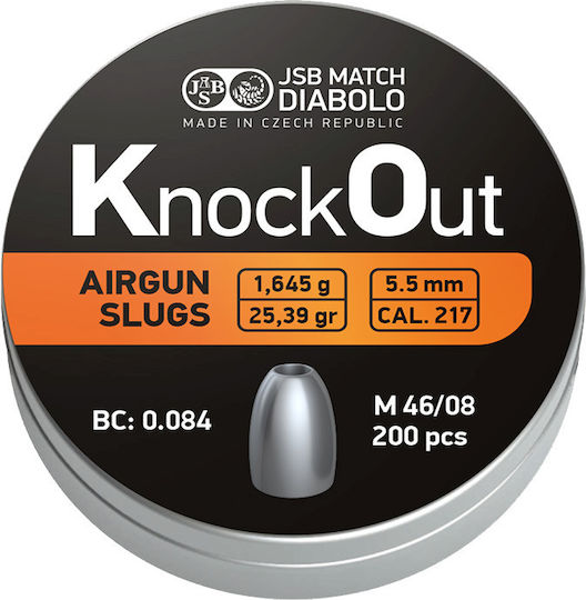 Пелети JSB KO Slug 217 5.5mm 200бр 1.645g