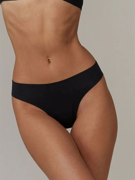 Damen Zeichenfolge Nahtlos Black