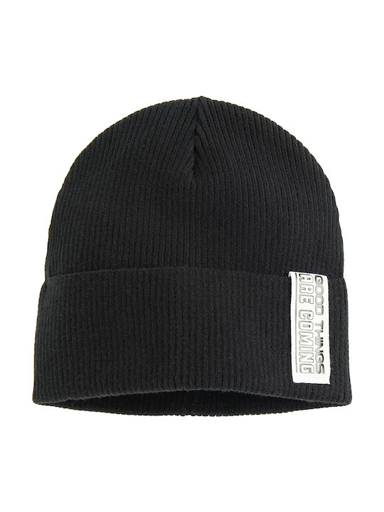 Kids Beanie Knitted Black