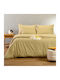 Melinen Комплект Плик за Завивка Памучен Единичен с Калъфка 165x245 Samuele Olive/beige
