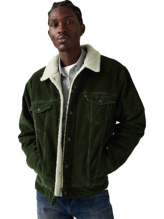 Levi's Sherpa Trucker Jacket Green A57840027
