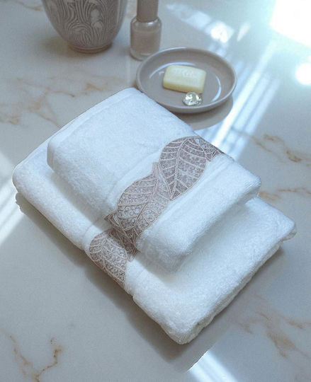 Linea Home Προσώπου Arles Εκρού 2τμχ Βάρους 500gr/m²