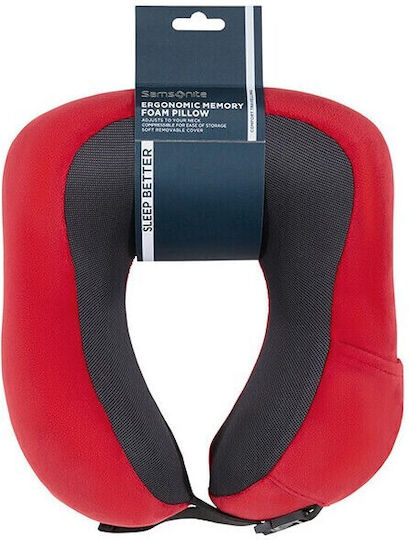 Samsonite Memory Foam Travel Pillow Travel Set Pillow Red