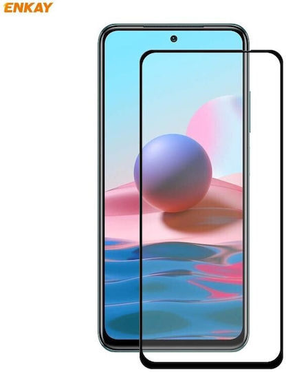 Enkay Vollkleber Vollflächig gehärtetes Glas (Xiaomi Redmi Note 10, Xiaomi Redmi Note 10s)