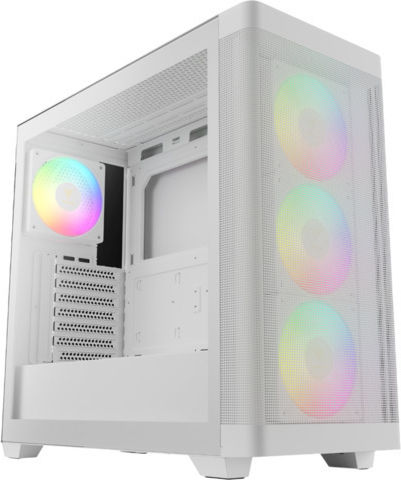 Gamdias Athena M3 Gaming Midi Tower Κουτί Υπολογιστή με Πλαϊνό Παράθυρο και ARGB Φωτισμό Λευκό