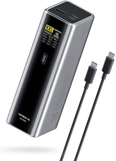 Cuktech 2C1A Power Bank 20000mAh 210W with USB-A Port and USB-C Port Power Delivery Gray