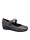 Anatomic Women's Leather Ankle Strap Platforms Silver
