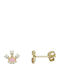 Gold Kids Earrings Crown 14K