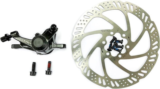 Tektro Set Disc Brake Caliper+Bicycle Disc Brake Rotor 160mm Front Or Rear 101535