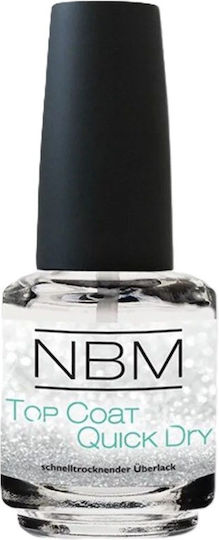 NBM Top Coat pentru lacuri de unghii obișnuite Uscare rapidă 14ml