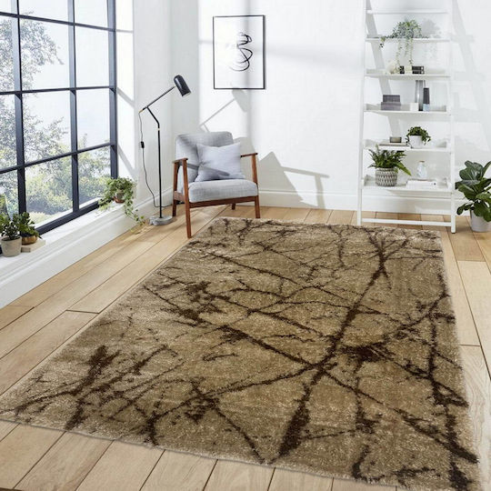 Jasmine JS 597 Rug Rectangular Shaggy Camel Brown