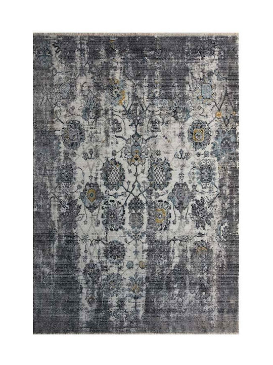 Balsan Teppich Rechteckig Synthetisch,Polyester/Cotton/Leather mit Fransen Grey