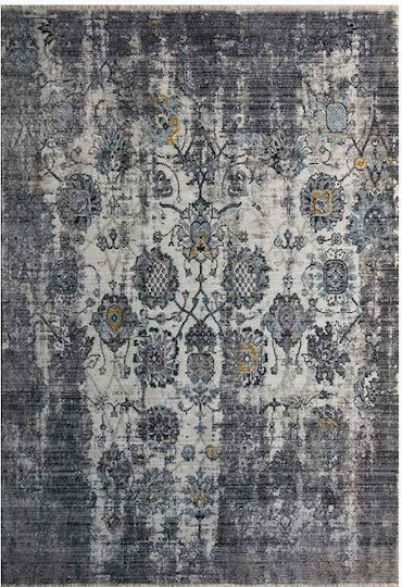 Balsan Teppich Rechteckig Synthetisch,Polyester/Cotton/Leather mit Fransen Grey