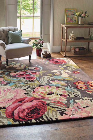 Brink & Campman Stapleton Handmade Rug Rectangular Wool Park Rose 45302 Sanderson