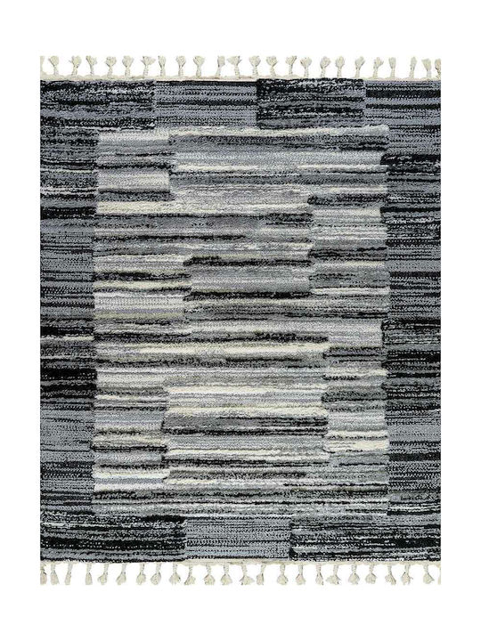 Madi Street με Κρόσια 165x230cm Γκρι