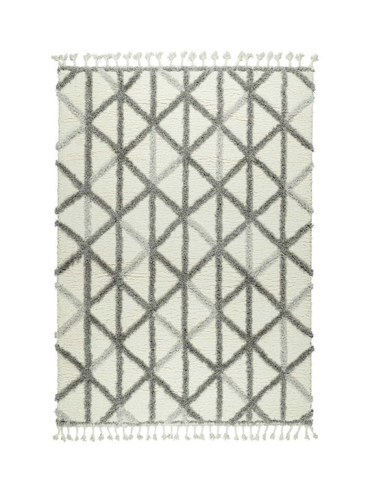 Koulis Carpets Thick 825 Rug Rectangular with Fringes Grey / Cream