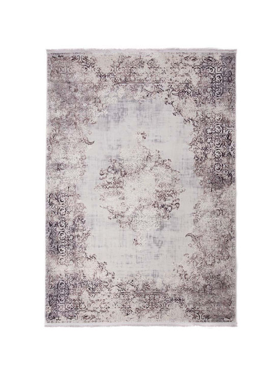 Royal Carpet Allure 17338 163 Handgefertigt Synthetisch,Polyester/Cotton/Leather mit Fransen Flieder
