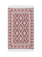 Click Teppich Rechteckig Sommer Baumwolle mit Fransen Red