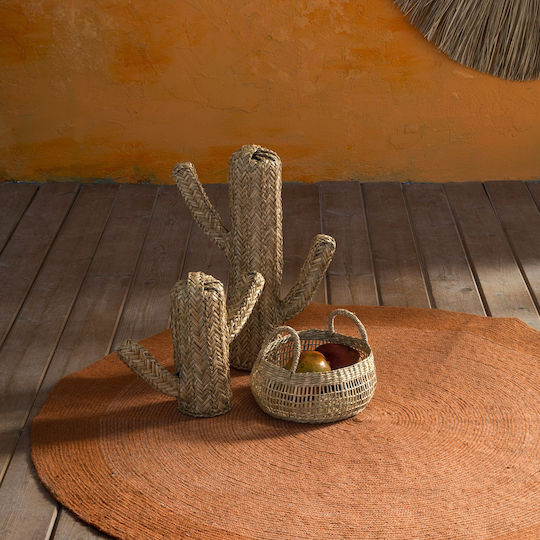 Nima Bergren Rug Round Summer from Jute Deep Orange