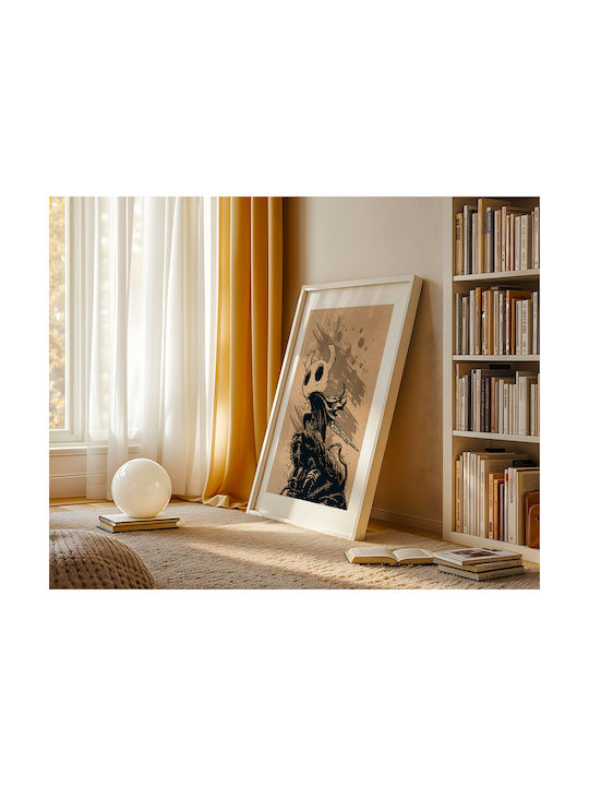 Gaming Poster Hollow Knight Knight Cover Gm2370 21cm X 30cm White Wooden Frame