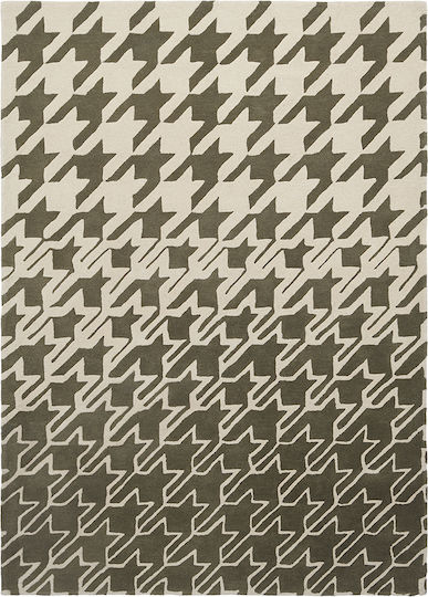 Ted Baker Houndstooth Lucrat manual Covor Rectangular Din lână 162804 Grey
