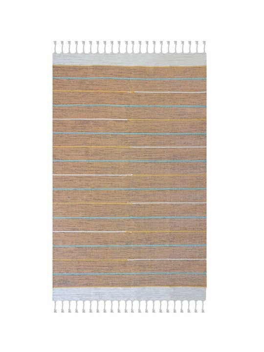 Newplan Ribella Handmade Anti-slip Rug Rectangular Summer Cotton with Fringes 200 Beige