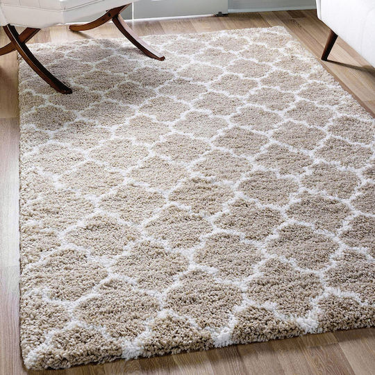Saray Home Moroccan Χαλί Ορθογώνιο Shaggy Μπεζ 240x300cm