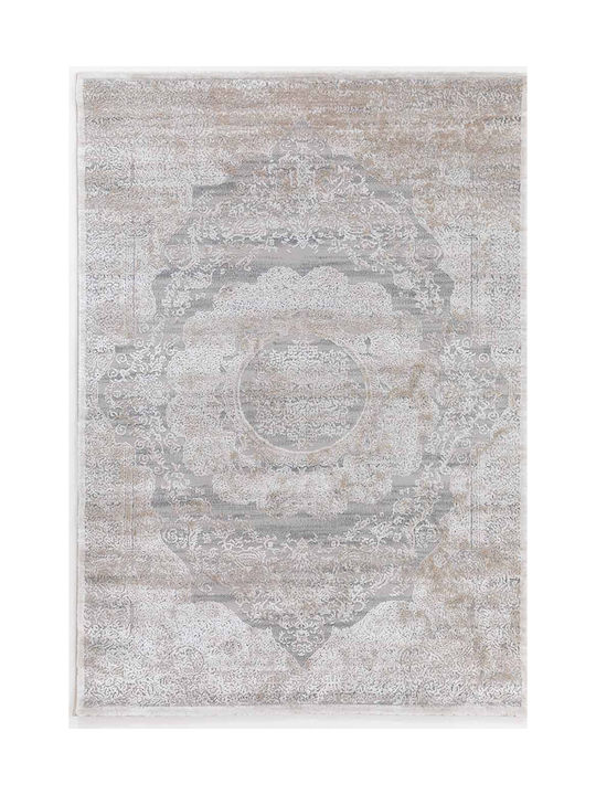 Ezzo Firenze D076ah9 Teppich Rechteckig Synthetisch,Polyester/Cotton/Leather Grey