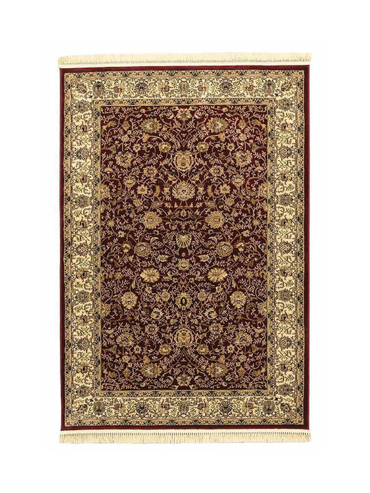 Newplan Persia 1533 Teppich Rechteckig Synthetisch,Polyester/Cotton/Leather mit Fransen Burgundy