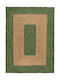 Covor Rectangular Din paie Verde