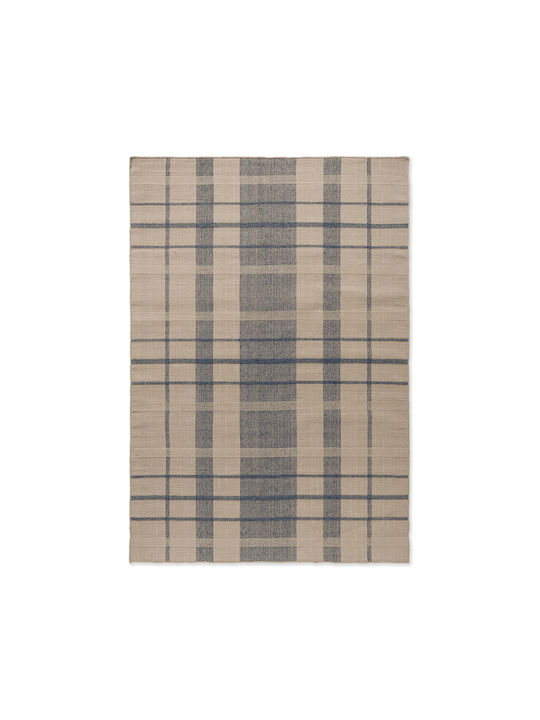 Brink & Campman Zona Check Lucrat manual Covor De exterior Rectangular Denim