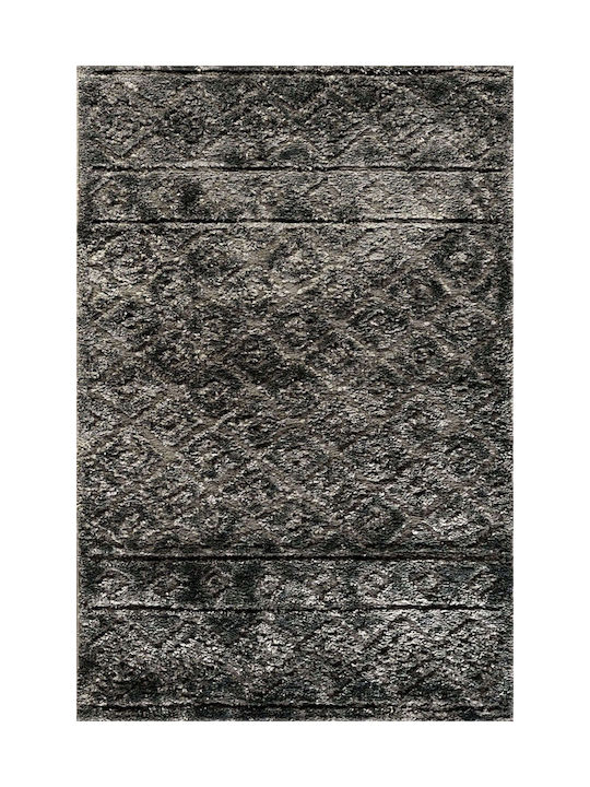 Tzikas Carpets Alloy Teppich Rechteckig Synthetisch,Polyester/Cotton/Leather Gray
