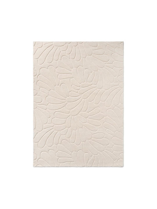 Laura Ashley Coleby Petals Handmade Rug Rectangular Ecru