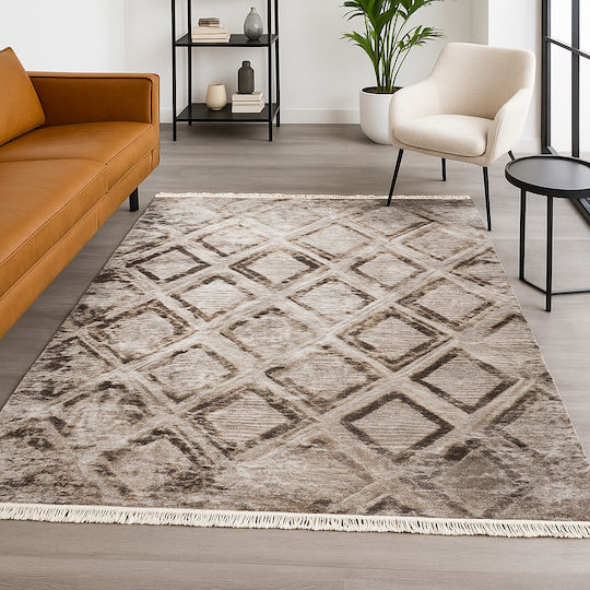 Saray Home Halic Rug Rectangular with Fringes Beige-brown