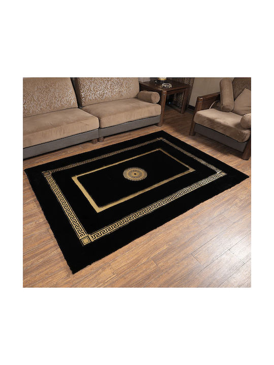 Saray Home Luxurius Килим Правоъгълена Furry Черен