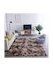 Strado Teppich Rechteckig Zottelig Synthetisch,Polyester/Cotton/Leather Braun