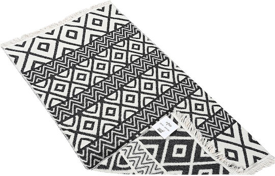 Polcarpet Aria Artkilim 23500 Rug Rectangular Summer Cotton with Fringes Black