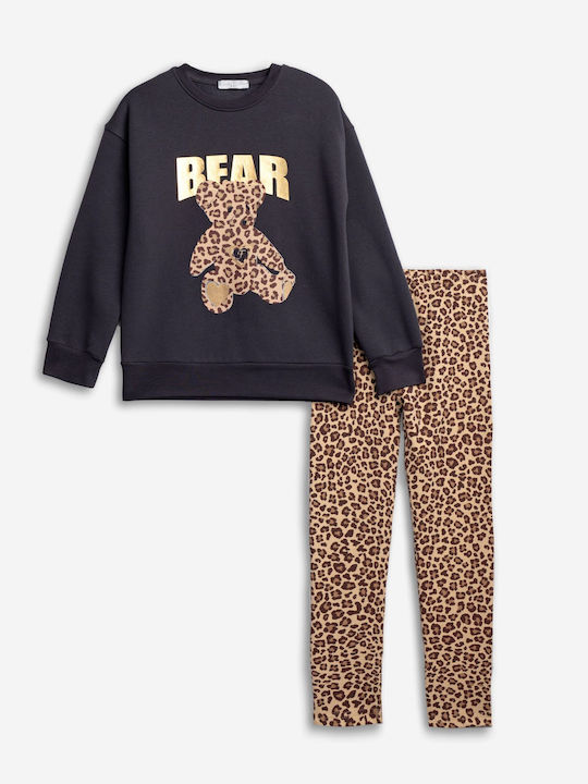 Kinder-Set mit Leggings Winter 2Stück Gray