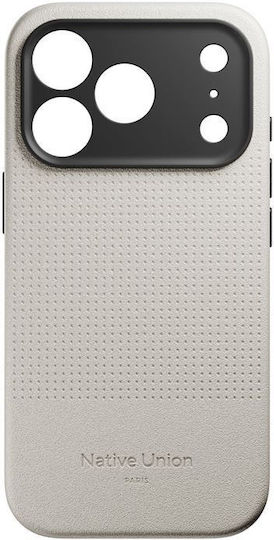 Native Union 360 Full Cover Σιλικόνης / Δερμάτινο Γκρι (iPhone 17 Pro)