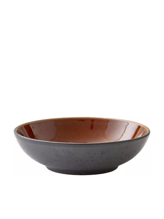 Bitz Plate Pasta Ceramic Black with Diameter 20cm