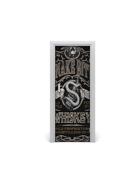 Whiskey Sprüche Wandsticker Wandgemälde Tür 75x205 Cm