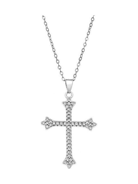 Senza Women's Cross from Silver with Chain