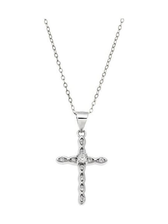 Senza Women's Cross from Silver with Chain