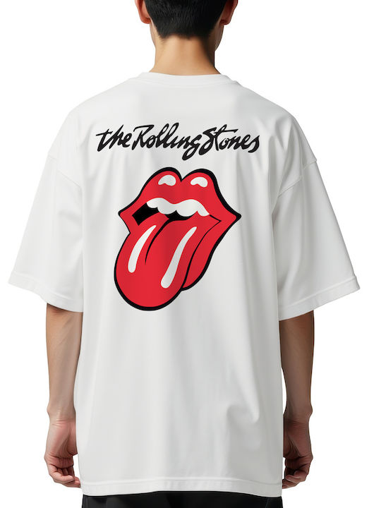 Oversized T-shirt Rolling Stones Rock Avenue White
